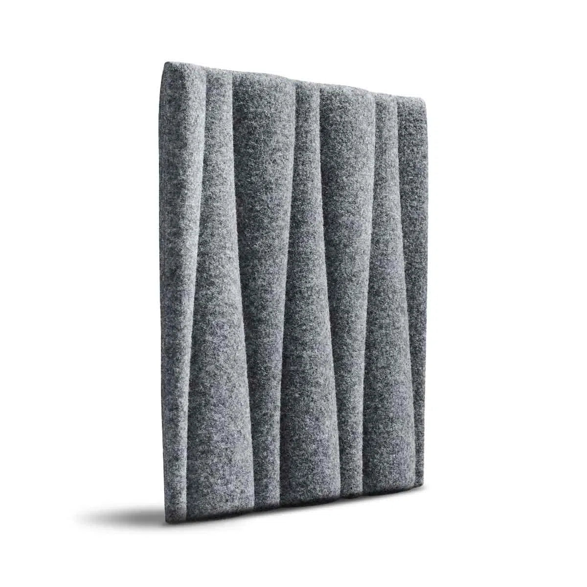 SANDGLASS 3D Acoustic Felt Wall Panels on white background GREY Decormania.eu